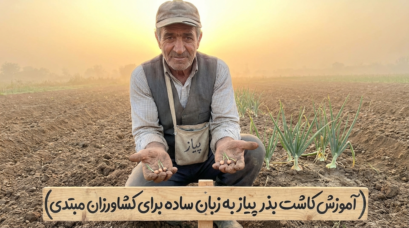 آموزش کاشت بذر پیاز به زبان ساده برای کشاورزان مبتدی