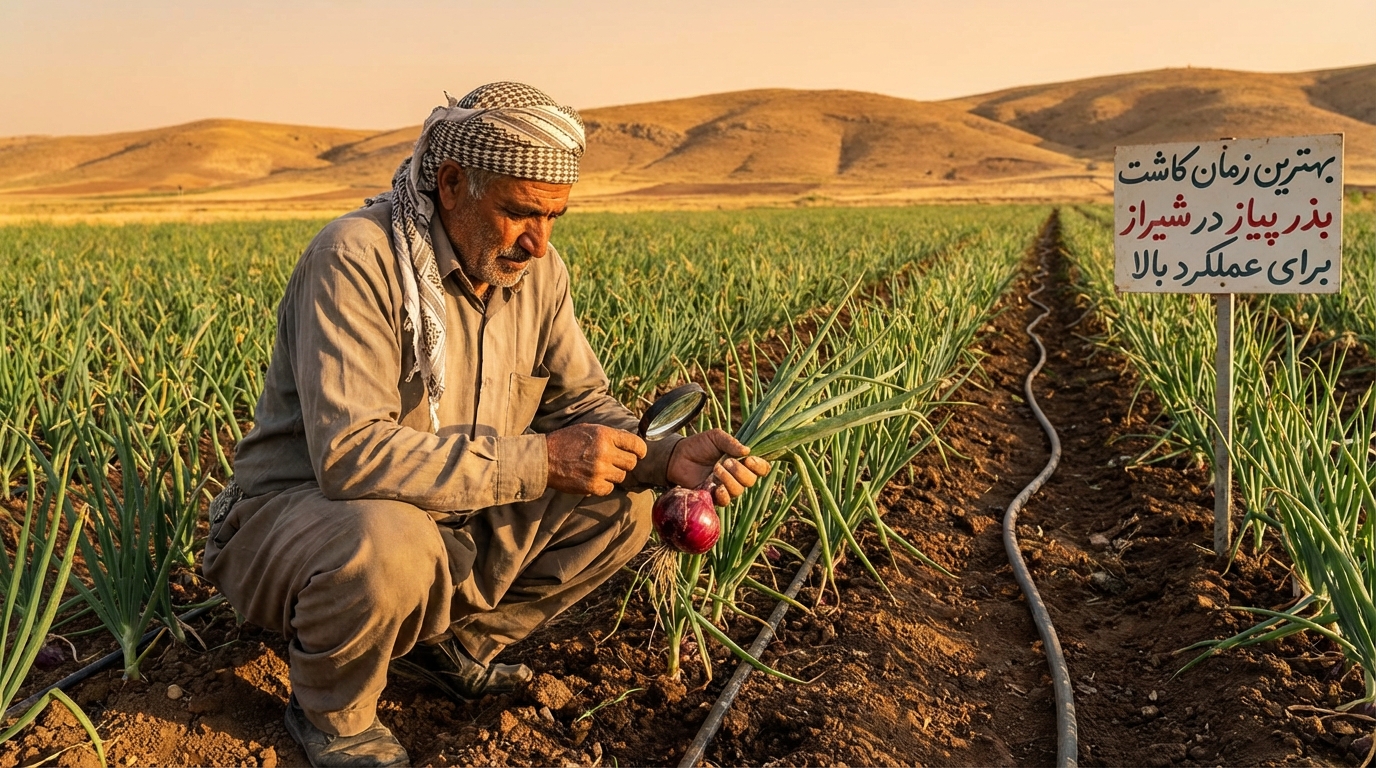 بهترین زمان کاشت بذر پیاز در شیراز برای عملکرد بالا