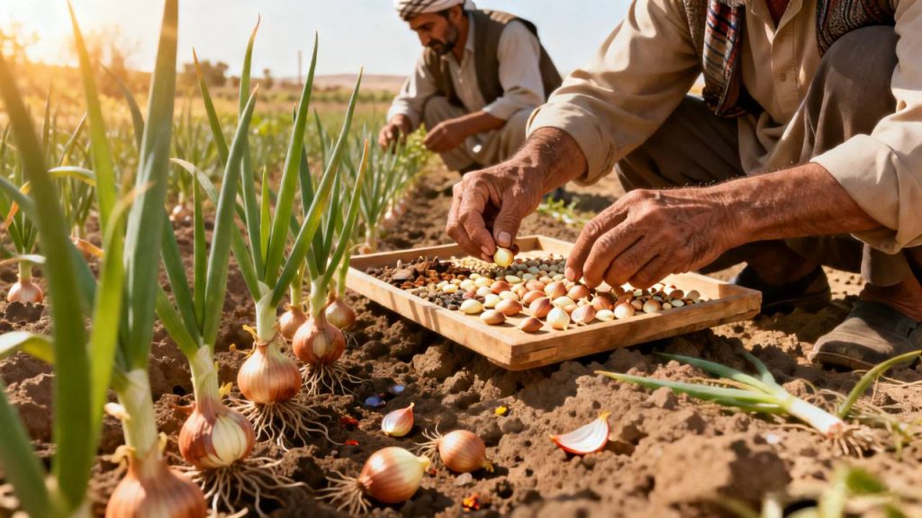 راهنمای انتخاب بذر پیاز با کیفیت برای زمین‌های جهرم