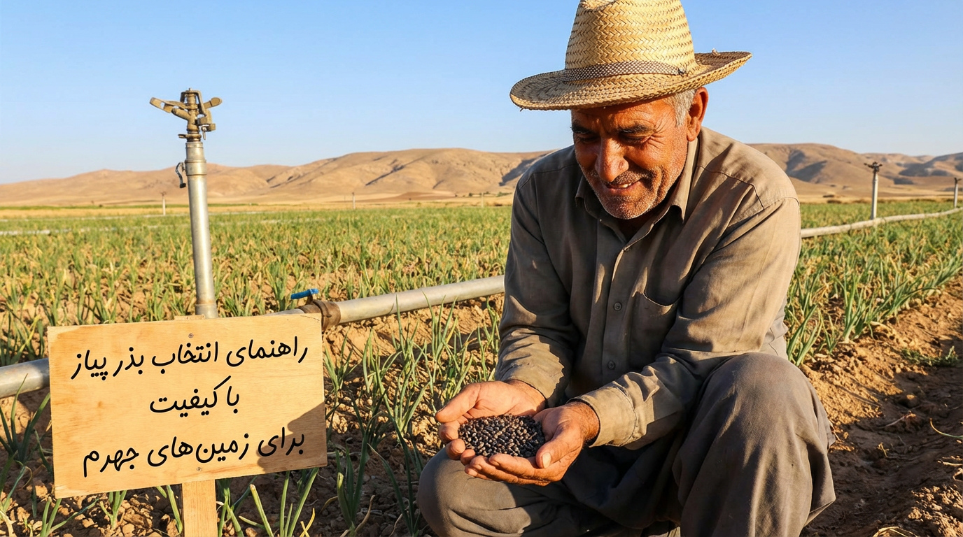 راهنمای انتخاب بذر پیاز با کیفیت برای زمین‌های جهرم