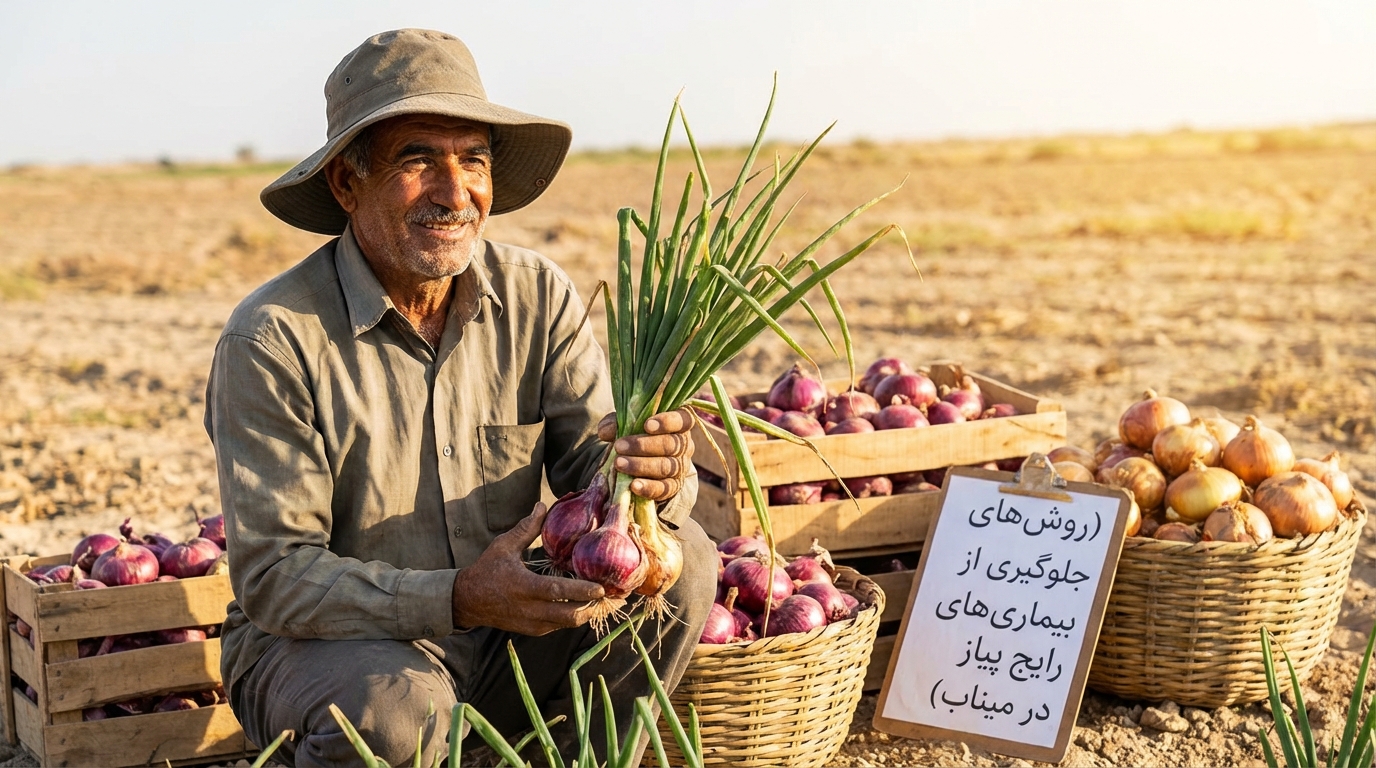 کاشت پیاز و ۱۰ روش جلوگیری از بیماری‌های پیاز در میناب