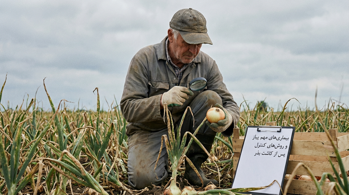 بیماری‌های پیاز و روش‌های کنترل پس از کاشت بذر