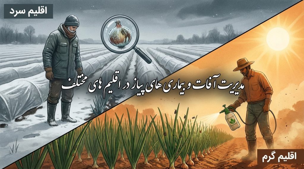 راهنمای جامع تفاوت کاشت بذر پیاز در زمین‌های سردسیر و گرمسیر