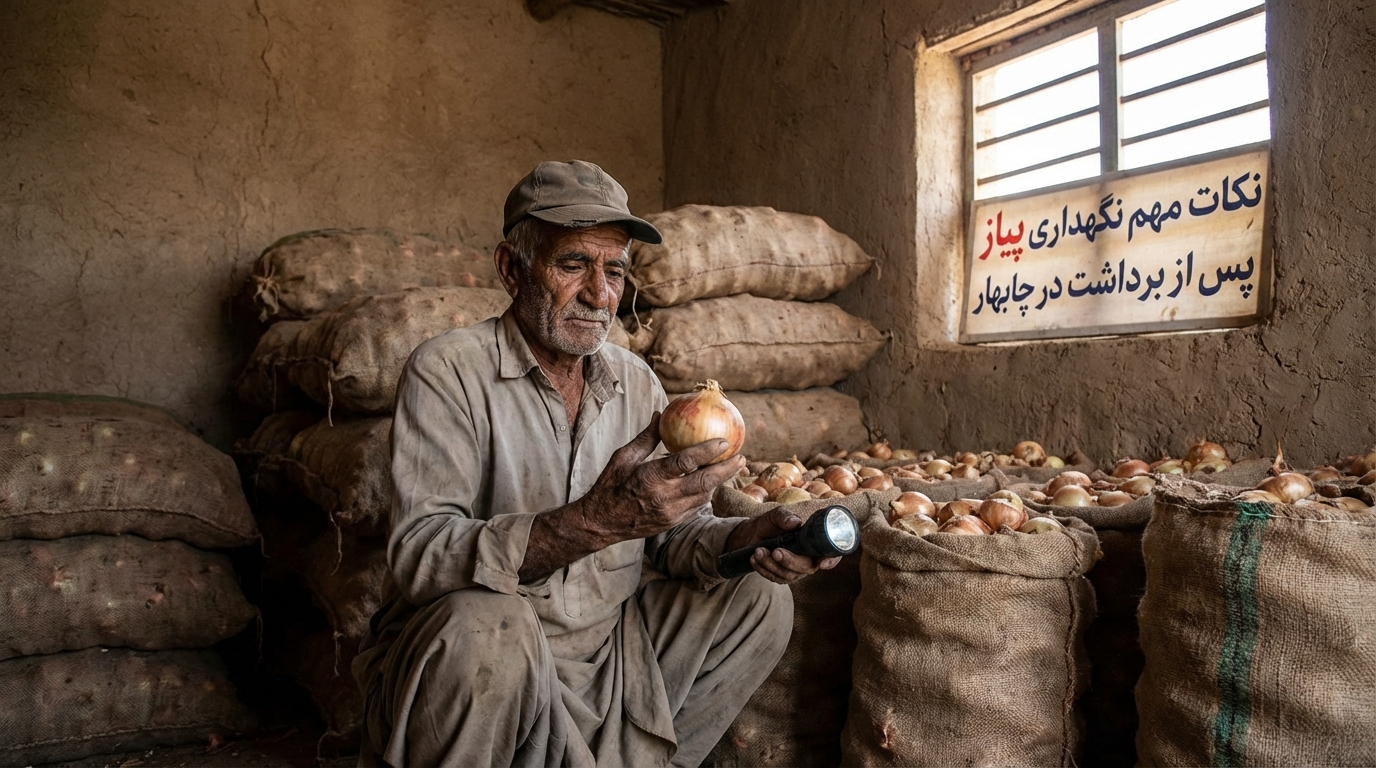 نکات مهم نگهداری پیاز پس از برداشت در چابهار