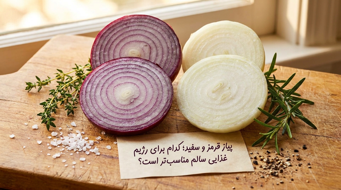پیاز قرمز و سفید؛ کدام برای رژیم غذایی سالم مناسبتر است؟ 3 پیاز قرمز و سفید؛ کدام برای رژیم غذایی سالم مناسبتر است؟