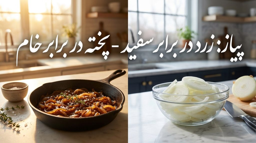 پیاز زرد یا سفید؟ تفاوت در مصرف خام و پخته و کاربردها