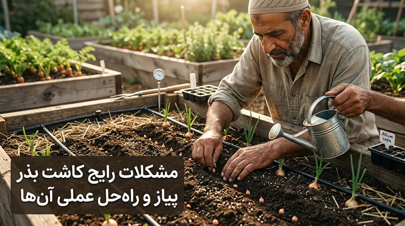 مشکلات رایج کاشت بذر پیاز و راهحل عملی آنها 3 مشکلات رایج کاشت بذر پیاز و راهحل عملی آنها